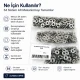Nickel Color Brass 54 System Lower 3 Parts for Snap Fasteners, 100 pcs Pack, Durable Sheet Metal Components