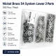 Nickel Color Brass 54 System Lower 3 Parts for Snap Fasteners, 100 pcs Pack, Durable Sheet Metal Components