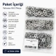 Nickel Color Brass 54 System Lower 3 Parts for Snap Fasteners, 100 pcs Pack, Durable Sheet Metal Components