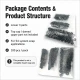 Black Oxide Color Stainless 54 System Lower 3 Parts, 100 pcs/Pack - Ideal for snap fastener applications in coats, bags, and
