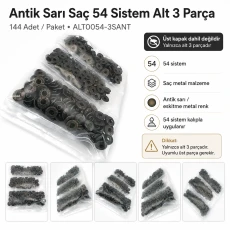 Antik Sarı Renk Saç 54 Sistem Alt 3 Parça 144 Adet/Paket ALT0054-3SANT