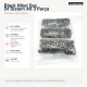 Black Nickel Color Sheet Metal 54 System Lower 3 Parts for Snap Fastener Applications, 144 pcs Pack