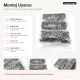 Black Nickel Color Sheet Metal 54 System Lower 3 Parts for Snap Fastener Applications, 144 pcs Pack