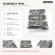 Black Nickel Color Sheet Metal 54 System Lower 3 Parts for Snap Fastener Applications, 144 pcs Pack