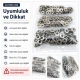 Nikel Renk Saç 54 Sistem Alt 3 Parça 144 Adet/Paket - Black Nikel metal malzeme ile mont, kaban, çanta ve tekstil