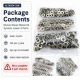 Nikel Renk Saç 54 Sistem Alt 3 Parça 144 Adet/Paket - Black Nikel metal malzeme ile mont, kaban, çanta ve tekstil