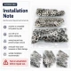 Nikel Renk Saç 54 Sistem Alt 3 Parça 144 Adet/Paket - Black Nikel metal malzeme ile mont, kaban, çanta ve tekstil