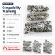 Nikel Renk Saç 54 Sistem Alt 3 Parça 144 Adet/Paket - Black Nikel metal malzeme ile mont, kaban, çanta ve tekstil