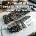 Alpha Snap Fasteners 15 mm Antique Brass Stainless Steel Snap Button 75 Pcs/Pack C0001PPKANT