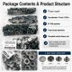 Alpha Snap Fasteners 15 mm Black Nikel Stainless Steel Snap Button 75 Pcs Pack - Durable and Rust Resistant Fasteners for