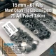 15 mm Alpha Snap Fasteners Black Nikel Stainless Steel Snap Button 75 Pcs/Pack C0001PPK