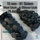 0,59" Snap Fasteners Stainless  15 mm Black Oxide 100 Pieces/Pack 61 Snap Buttons C0004P15PKBLK