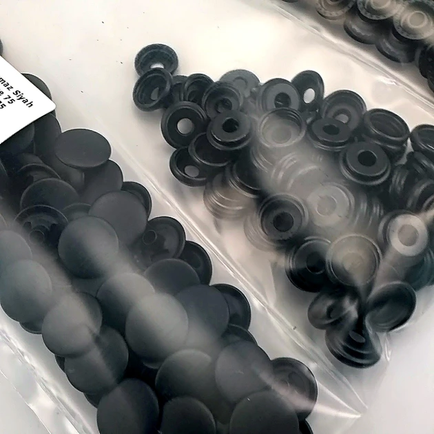 0,59" Snap Fasteners Stainless  15 mm Black Oxide 100 Pieces/Pack 61 Snap Buttons C0004P15PKBLK