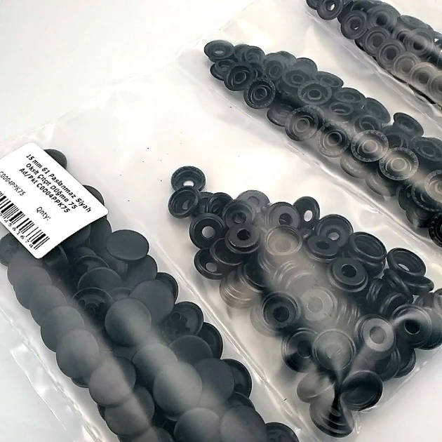 0,59" Snap Fasteners Stainless  15 mm Black Oxide 100 Pieces/Pack 61 Snap Buttons C0004P15PKBLK