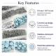 Pastel Blue Painted Stainless Capped Baby Snap Fastener 9.5 mm / 0.37 in, 250 Sets/Pack