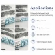 Pastel Blue Painted Stainless Capped Baby Snap Fastener 9.5 mm / 0.37 in, 250 Sets/Pack
