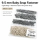 Light Beige Stainless Ring-Style Prong Baby Snap Fastener 9.5 mm / 0.37 in for babywear and accessories