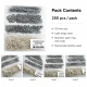 Light Beige Stainless Ring-Style Prong Baby Snap Fastener 9.5 mm / 0.37 in for babywear and accessories