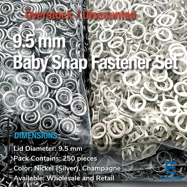 Delikli Klikıt Çıtçıt Bebe Çıtçıtı 9,5 mm Bej Renk Paslanmaz 250 Adet/Pk C0095DPPKBEJ