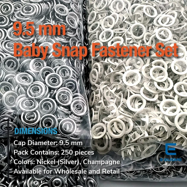 Delikli Klikıt Çıtçıt Bebe Çıtçıtı 9,5 mm Bej Renk Paslanmaz 250 Adet/Pk C0095DPPKBEJ