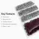 Burgundy Stainless Ring-Style Prong Baby Snap Fastener 9.5 mm / 0.37 in for babywear and accessories