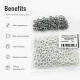 Ecru Stainless Ring-Style Prong Baby Snap Fastener 9.5 mm / 0.37 in for babywear and children's clothing