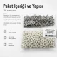 Ecru Stainless Ring-Style Prong Baby Snap Fastener 9.5 mm / 0.37 in for babywear and children's clothing