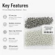 Ecru Stainless Ring-Style Prong Baby Snap Fastener 9.5 mm / 0.37 in for babywear and children's clothing