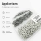 Ecru Stainless Ring-Style Prong Baby Snap Fastener 9.5 mm / 0.37 in for babywear and children's clothing
