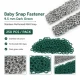 Dark Green Stainless Ring-Style Prong Baby Snap Fastener 9.5 mm / 0.37 in for babywear and accessories