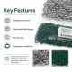 Dark Green Stainless Ring-Style Prong Baby Snap Fastener 9.5 mm / 0.37 in for babywear and accessories