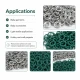 Dark Green Stainless Ring-Style Prong Baby Snap Fastener 9.5 mm / 0.37 in for babywear and accessories