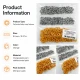 Orange Stainless Ring-Style Prong Baby Snap Fastener 9.5 mm / 0.37 in, 250 Sets/Pack