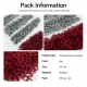 Red stainless ring-style prong baby snap fastener, 9.5 mm / 0.37 in, 250 sets per pack, ideal for babywear and accessories
