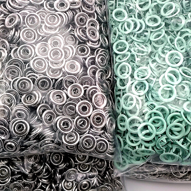 Delikli Klikıt Çıtçıt Bebe Çıtçıtı 9,5 mm Soft Yeşil Renk Paslanmaz 250 Adet/Pk C0095DPPKSoftYsl