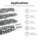 Grey Painted Stainless Capped Baby Snap Fastener 9.5 mm / 0.37 in, Durable Stainless Steel for Baby Clothing, 250 Sets Pack