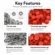 Terracotta Painted Stainless Capped Baby Snap Fastener 9.5 mm / 0.37 in, Durable Stainless Steel for Baby Clothing, 250