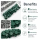 Dark Green Painted Stainless Capped Baby Snap Fastener 9.5 mm / 0.37 in, Durable Stainless Steel for Baby Clothing, 250 Sets