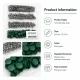 Dark Green Painted Stainless Capped Baby Snap Fastener 9.5 mm / 0.37 in, Durable Stainless Steel for Baby Clothing, 250 Sets