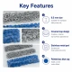 9.5 mm 3/8" Baby Snap Fasteners with Lid, Tile Color Painted, Stainless Steel, 250 Pieces/Pack C0095KPPKKREMIT
