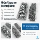 10.5 mm Frosted Pearl Stainless Prong Snap Fasteners for textile applications, 100 sets per pack