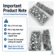10.5 mm Frosted Pearl Stainless Prong Snap Fasteners for textile applications, 100 sets per pack