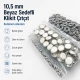 10.5 mm White Pearl Stainless Prong Snap Fasteners for Textile Applications