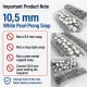10.5 mm White Pearl Stainless Prong Snap Fasteners for Textile Applications