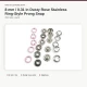 8 mm / 0.31 in Dusty Rose Stainless Ring-Style Prong Snap Fasteners for babywear and light garment projects