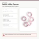 8 mm / 0.31 in Dusty Rose Stainless Ring-Style Prong Snap Fasteners for babywear and light garment projects