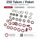 8 mm / 0.31 in Red Stainless Ring-Style Prong Snap Fasteners for babywear and light garments
