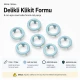 8 mm / 0.31 in Light Blue Stainless Ring-Style Prong Snap Fasteners for babywear and children's clothing