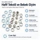 8 mm / 0.31 in Light Blue Stainless Ring-Style Prong Snap Fasteners for babywear and children's clothing
