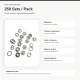 8 mm / 0.31 in Anthracite Stainless Ring-Style Prong Snap Fasteners, 250 Sets/Pack ERBCLK0008PANT